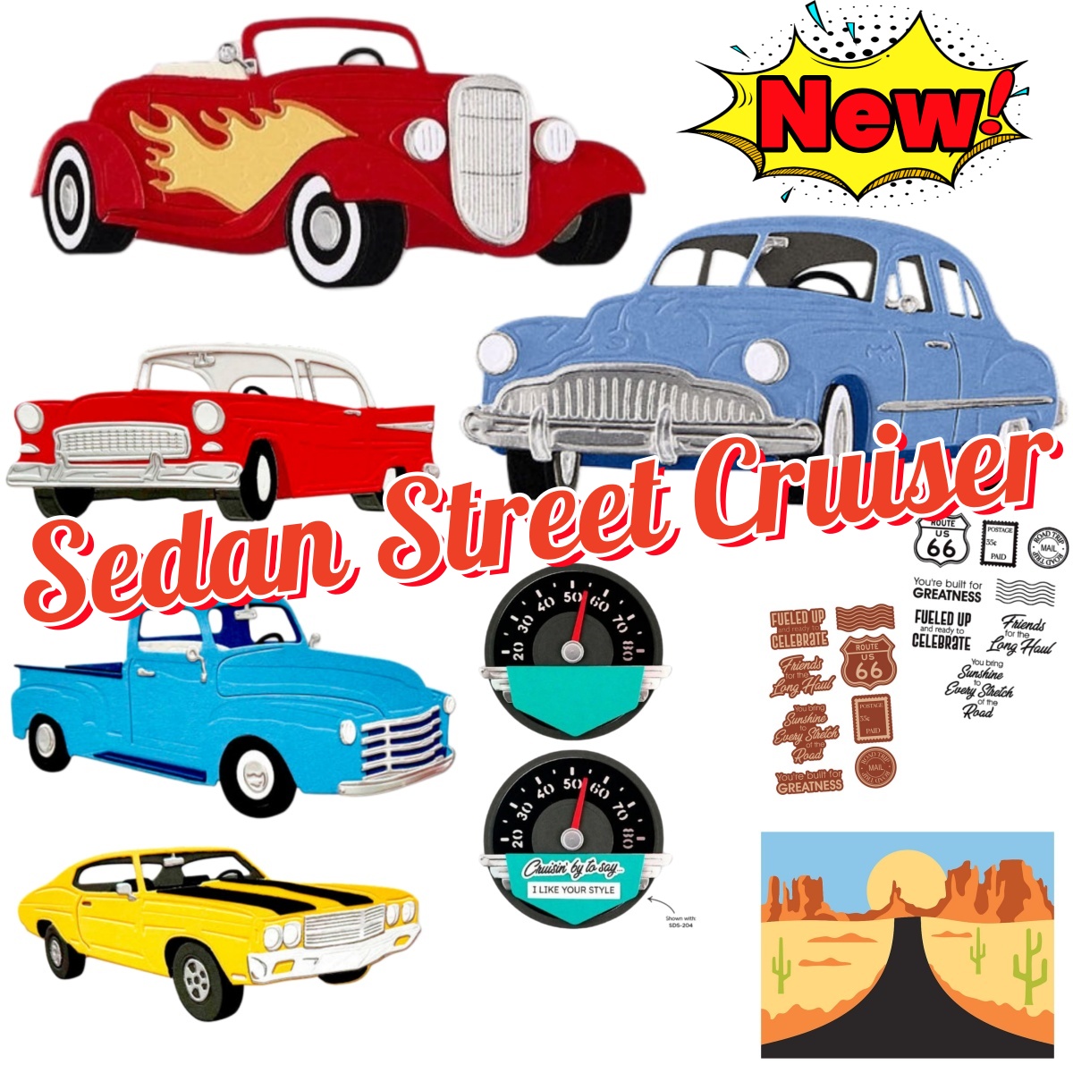 Candle Sachet - Sedan Street Cruiser Metal Cutting Dies