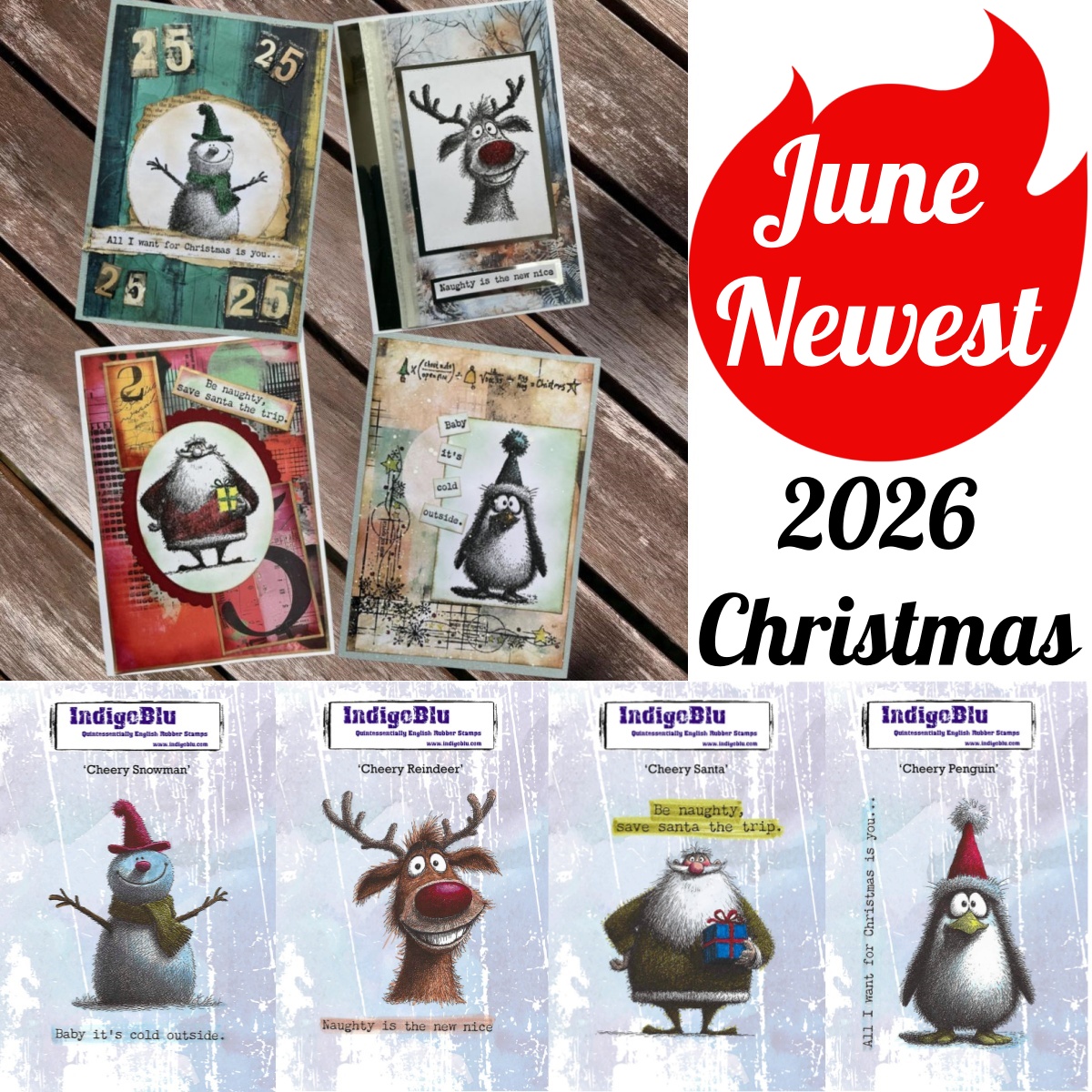 Candle Sachet - Penguin Snowman Santa Clear Stamps DIY
